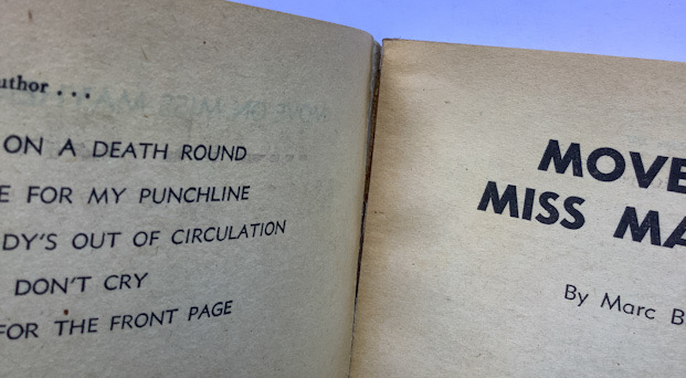 1957 MOVE ON MISS MAYHEM Australian Pulp Fiction Crime book 1st edition